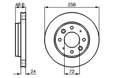 спирачен диск BOSCH 0 986 479 019