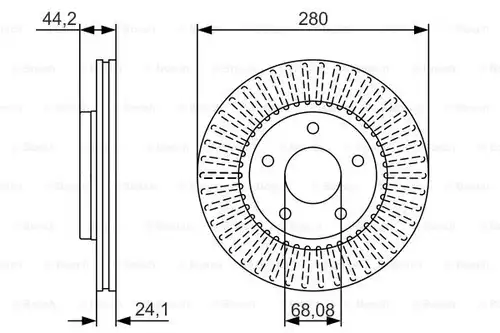 спирачен диск BOSCH 0 986 479 A19