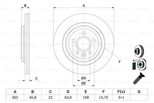 спирачен диск BOSCH 0 986 479 E85