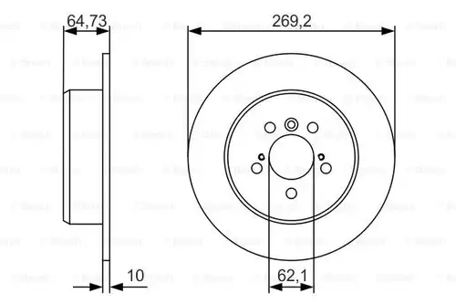 спирачен диск BOSCH 0 986 479 R00