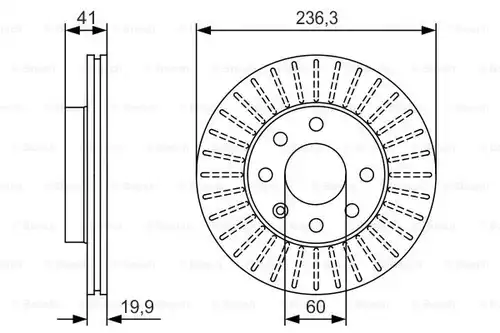 спирачен диск BOSCH 0 986 479 S98