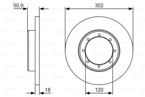 спирачен диск BOSCH 0 986 479 U60