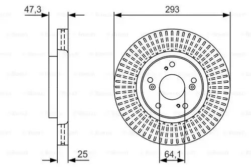 спирачен диск BOSCH 0 986 479 U63