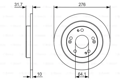 спирачен диск BOSCH 0 986 479 U83