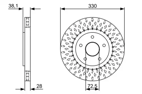 спирачен диск BOSCH 0 986 479 V85