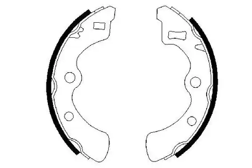 комплект спирачна челюст BOSCH 0 986 487 296