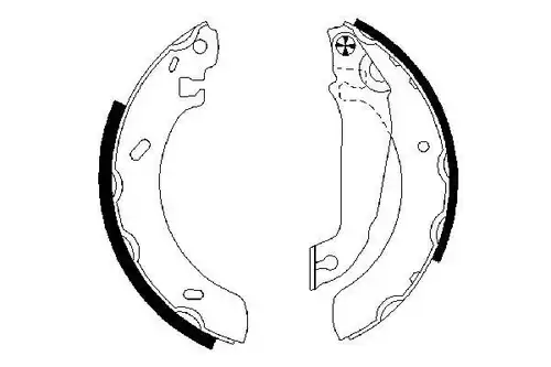 комплект спирачна челюст BOSCH 0 986 487 537