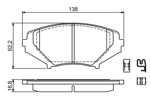 накладки BOSCH 0 986 494 220