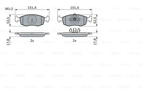 накладки BOSCH 0 986 494 943