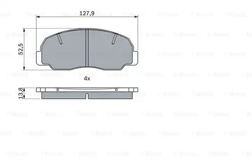 накладки BOSCH 0 986 494 944