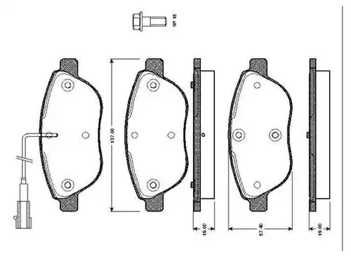 накладки BOSCH 0 986 TB2 415
