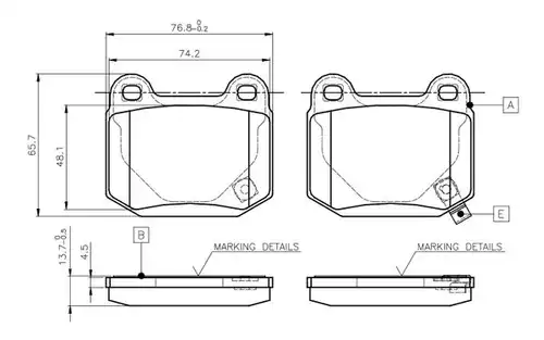 накладки BOSCH 0 986 TB2 476