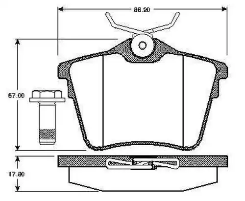 накладки BOSCH 0 986 TB2 881