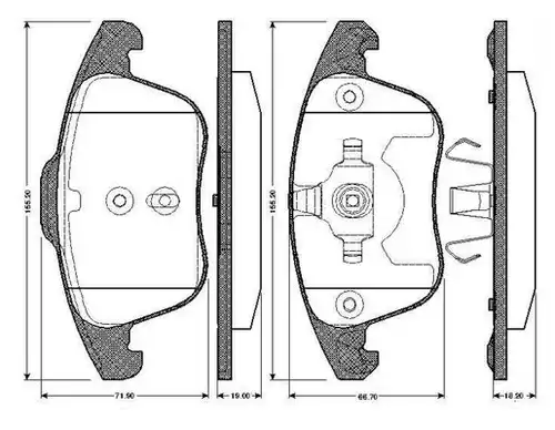 накладки BOSCH 0 986 TB2 950