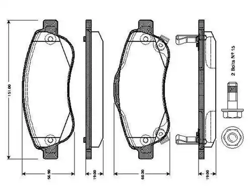 накладки BOSCH 0 986 TB3 013