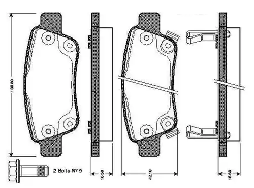 накладки BOSCH 0 986 TB3 014