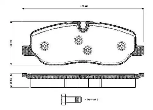 накладки BOSCH 0 986 TB3 022