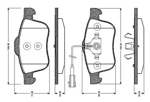 накладки BOSCH 0 986 TB3 031