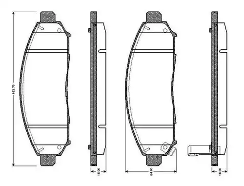накладки BOSCH 0 986 TB3 054