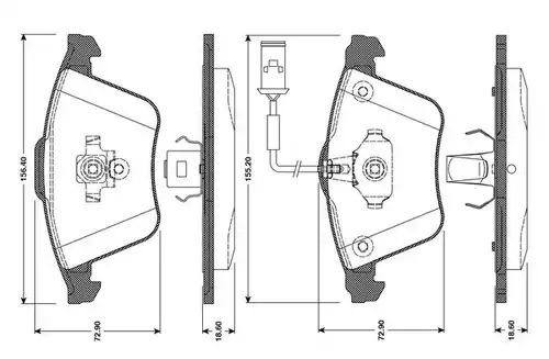 накладки BOSCH 0 986 TB3 080