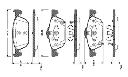 накладки BOSCH 0 986 TB3 092