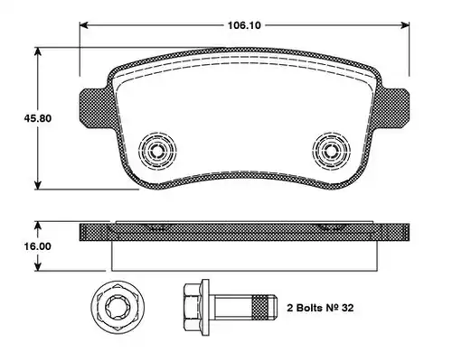 накладки BOSCH 0 986 TB3 093