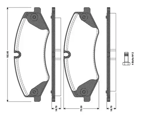 накладки BOSCH 0 986 TB3 098