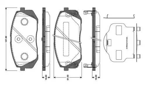 накладки BOSCH 0 986 TB3 124