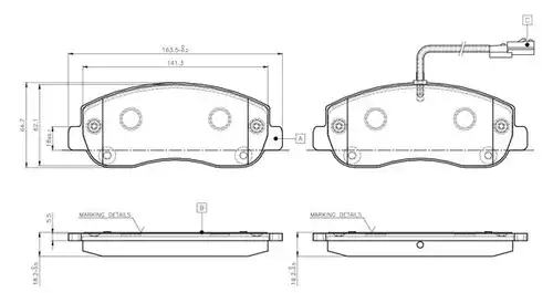 накладки BOSCH 0 986 TB3 142