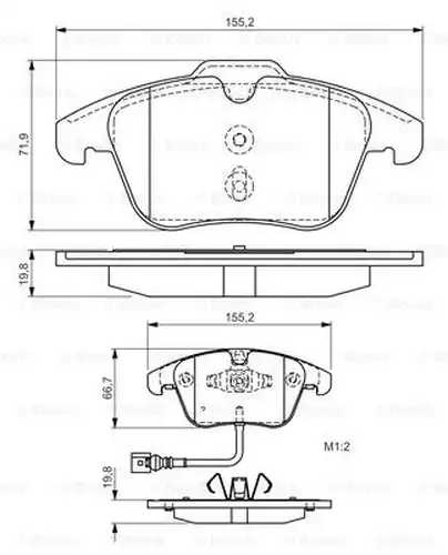 накладки BOSCH 0 986 TB3 154