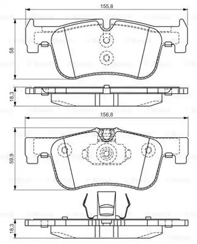 накладки BOSCH 0 986 TB3 157