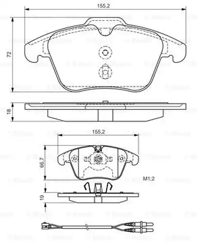 накладки BOSCH 0 986 TB3 169
