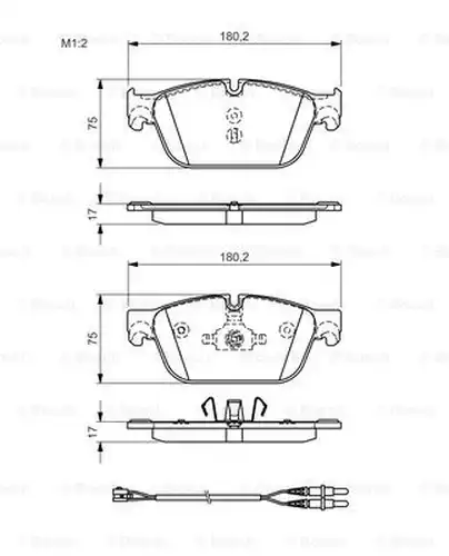 накладки BOSCH 0 986 TB3 183