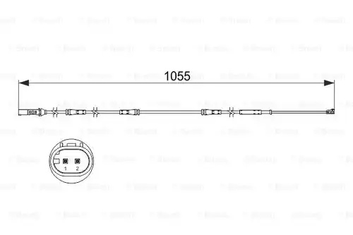 предупредителен контактен сензор, износване на накладките BOSCH 1 987 473 508