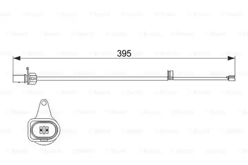 предупредителен контактен сензор, износване на накладките BOSCH 1 987 474 509