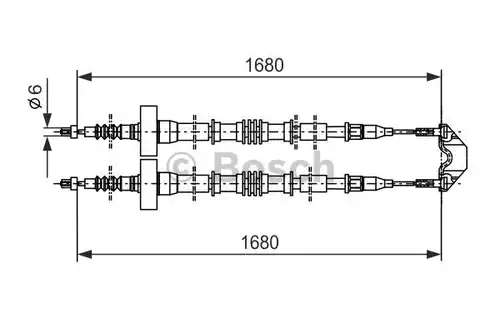 жило за ръчна спирачка BOSCH 1 987 477 528