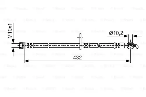 спирачен маркуч BOSCH 1 987 481 A57