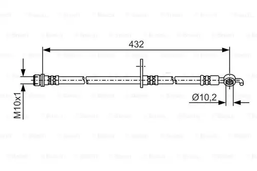 спирачен маркуч BOSCH 1 987 481 A58