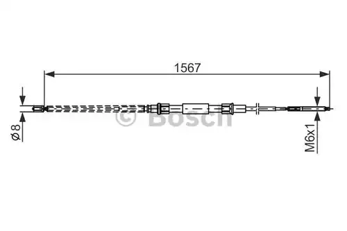 жило за ръчна спирачка BOSCH 1 987 482 104