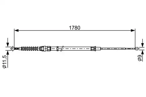 жило за ръчна спирачка BOSCH 1 987 482 458