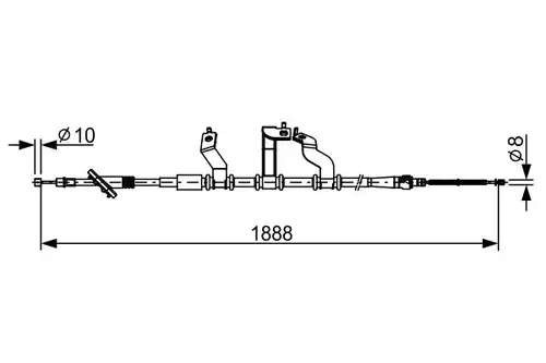 жило за ръчна спирачка BOSCH 1 987 482 532
