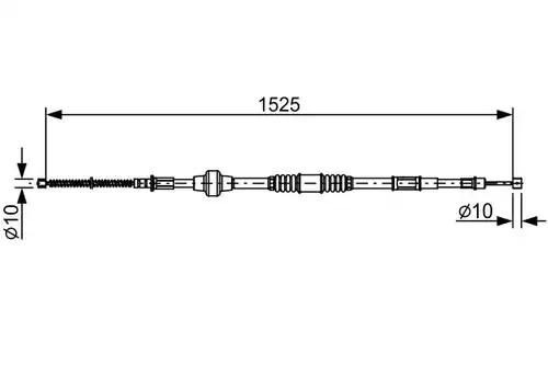 жило за ръчна спирачка BOSCH 1 987 482 534