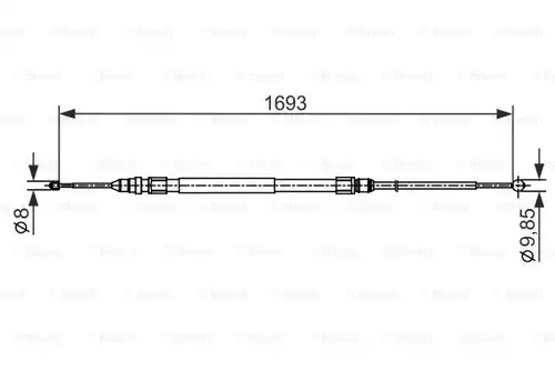 жило за ръчна спирачка BOSCH 1 987 482 542