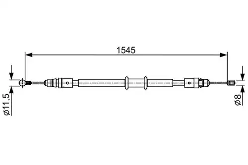 жило за ръчна спирачка BOSCH 1 987 482 551