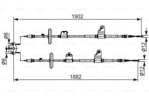 жило за ръчна спирачка BOSCH 1 987 482 562