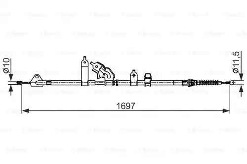 жило за ръчна спирачка BOSCH 1 987 482 565