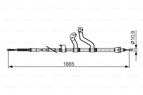 жило за ръчна спирачка BOSCH 1 987 482 573