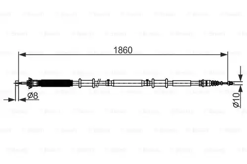 жило за ръчна спирачка BOSCH 1 987 482 579