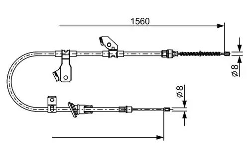 жило за ръчна спирачка BOSCH 1 987 482 626