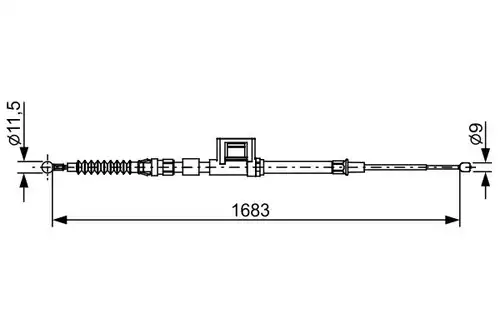жило за ръчна спирачка BOSCH 1 987 482 645